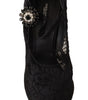Escarpins à talons aiguilles élégants en dentelle noire Dolce &amp; Gabbana