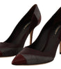 Escarpins à talons en cuir exotique multicolore Dolce &amp; Gabbana
