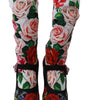 Dolce & Gabbana Floral Embellished Socks Boots