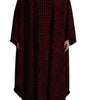 Dolce & Gabbana Black Red Cotton Checkered Over Coat Jacket