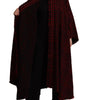 Dolce & Gabbana Black Red Cotton Checkered Over Coat Jacket