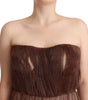 Dolce & Gabbana Metallic Bronze Polyester Maxi Gown Dress