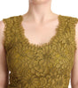 Dolce & Gabbana Brown Floral Lace Maxi Floor Length Dress