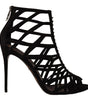 Dolce & Gabbana Black Suede Stiletto Heels Bette Sandals Shoes