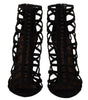 Dolce & Gabbana Black Suede Stiletto Heels Bette Sandals Shoes