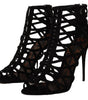 Dolce & Gabbana Black Suede Stiletto Heels Bette Sandals Shoes