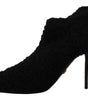 Dolce & Gabbana Elegant Black Mid-Calf Viscose Boots
