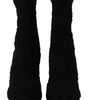 Dolce & Gabbana Elegant Black Mid-Calf Viscose Boots