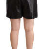Dolce & Gabbana - Short taille haute élégant en cuir noir