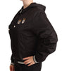 Dolce & Gabbana Black Polyester Hooded Bomber Full Zip Jacket