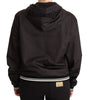 Dolce & Gabbana Black Polyester Hooded Bomber Full Zip Jacket