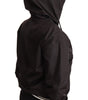 Dolce & Gabbana Black Polyester Hooded Bomber Full Zip Jacket