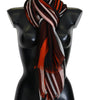 Dolce & Gabbana Multicolor Striped Silk Shawl Fringes Scarf