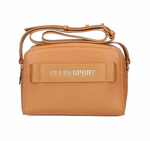 Sac bandoulière Plein Sport Chic couleur camel avec double fermeture éclair