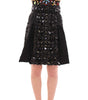 Dolce &amp; Gabbana Black Crystal Embellished Masterpiece Skirt