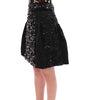 Dolce &amp; Gabbana Black Crystal Embellished Masterpiece Skirt