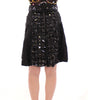 Dolce &amp; Gabbana Black Crystal Embellished Masterpiece Skirt