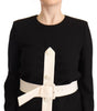 Givenchy - Mini-robe élégante en laine noire avec ceinture
