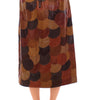 Dolce &amp; Gabbana Elegant Leather Patchwork Skirt