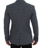 Dolce &amp; Gabbana Elegant Blue Checkered Slim Fit Blazer
