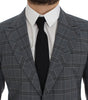 Dolce &amp; Gabbana Elegant Blue Checkered Slim Fit Blazer