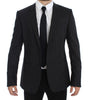 Dolce &amp; Gabbana Chic Gray Striped Wool Blazer Jacket