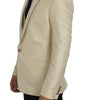 Dolce &amp; Gabbana Sophisticated Beige Polka Dotted Blazer &amp; Vest