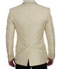 Dolce &amp; Gabbana Sophisticated Beige Polka Dotted Blazer &amp; Vest