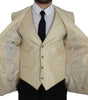 Dolce &amp; Gabbana Sophisticated Beige Polka Dotted Blazer &amp; Vest