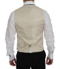 Dolce &amp; Gabbana Sophisticated Beige Polka Dotted Blazer &amp; Vest