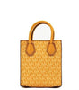 Michael Kors Mercer XS Honeycomb Gold Signature PVC North South Shopper Crossbody Bag