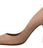 Escarpins élégants à petits talons en cuir nude Dolce &amp; Gabbana