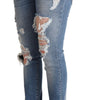 Dolce &amp; Gabbana Chic Distressed Denim Skinny Jeans