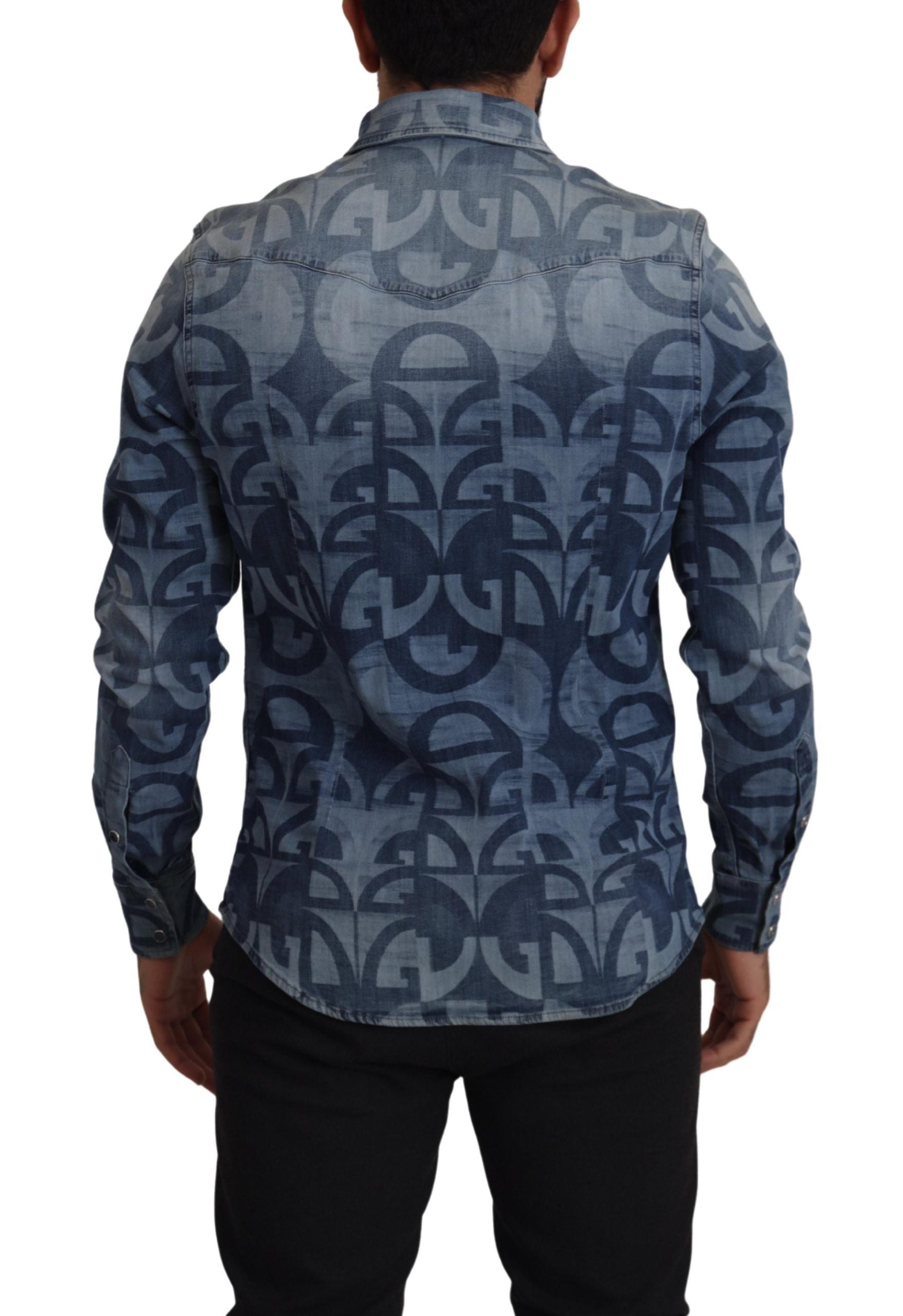 Chemise homme bleue élégante et décontractée Dolce &amp; Gabbana
