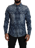 Chemise homme bleue élégante et décontractée Dolce &amp; Gabbana