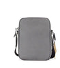 Petit sac à main bandoulière Burberry Thornton en cuir grainé gris avec logo en relief