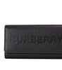 Portefeuille à rabat Burberry Porter en cuir grainé noir avec logo embossé