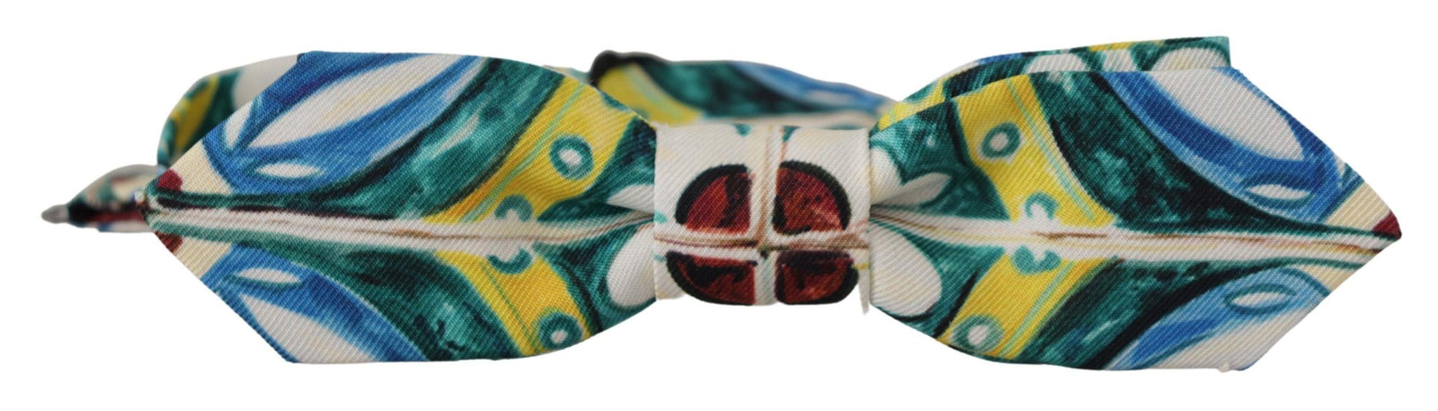 Dolce &amp; Gabbana Elegant Silk Majolica Print Bow Tie