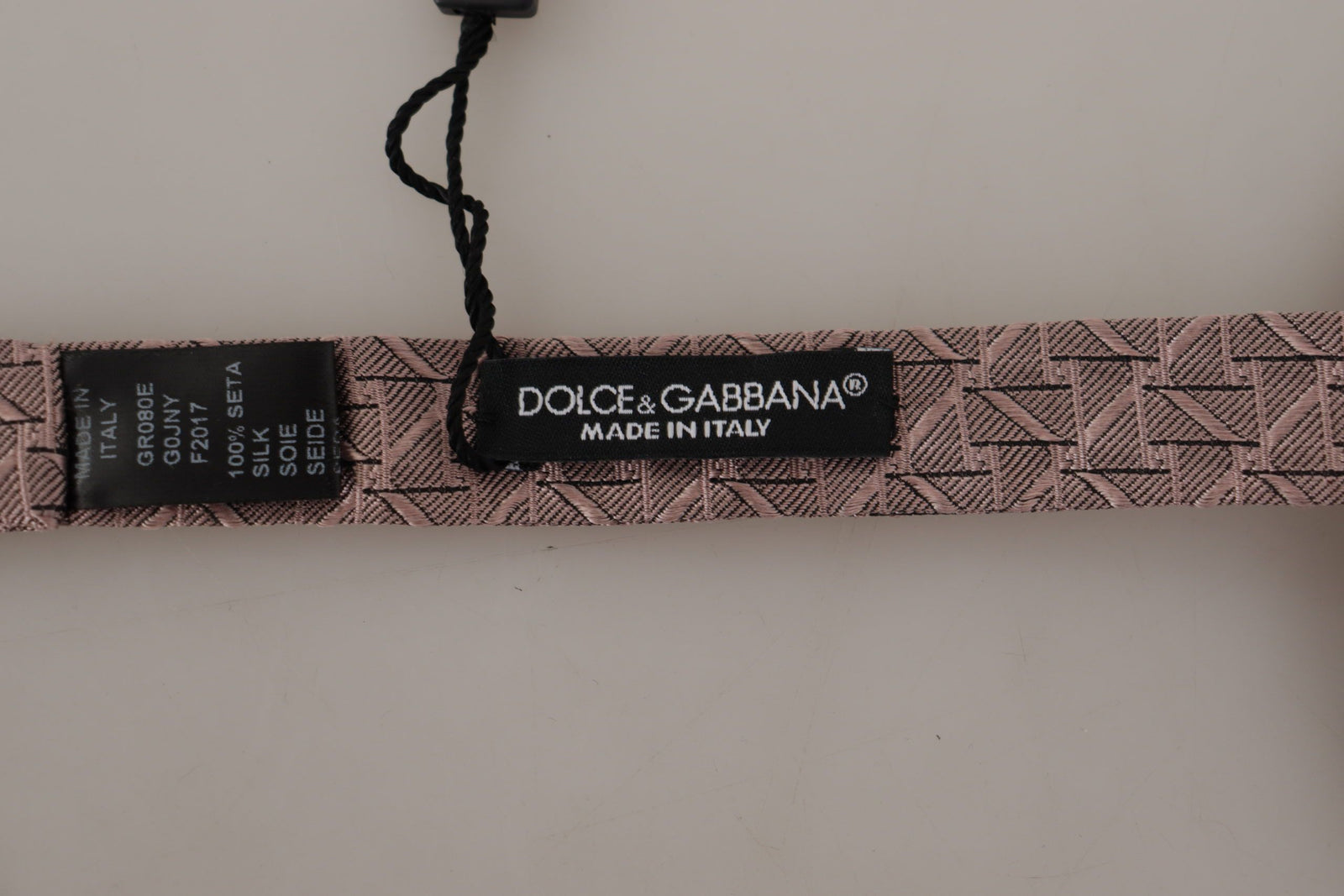 Dolce &amp; Gabbana Elegant Silk Gray Bow Tie - Men's Formalwear