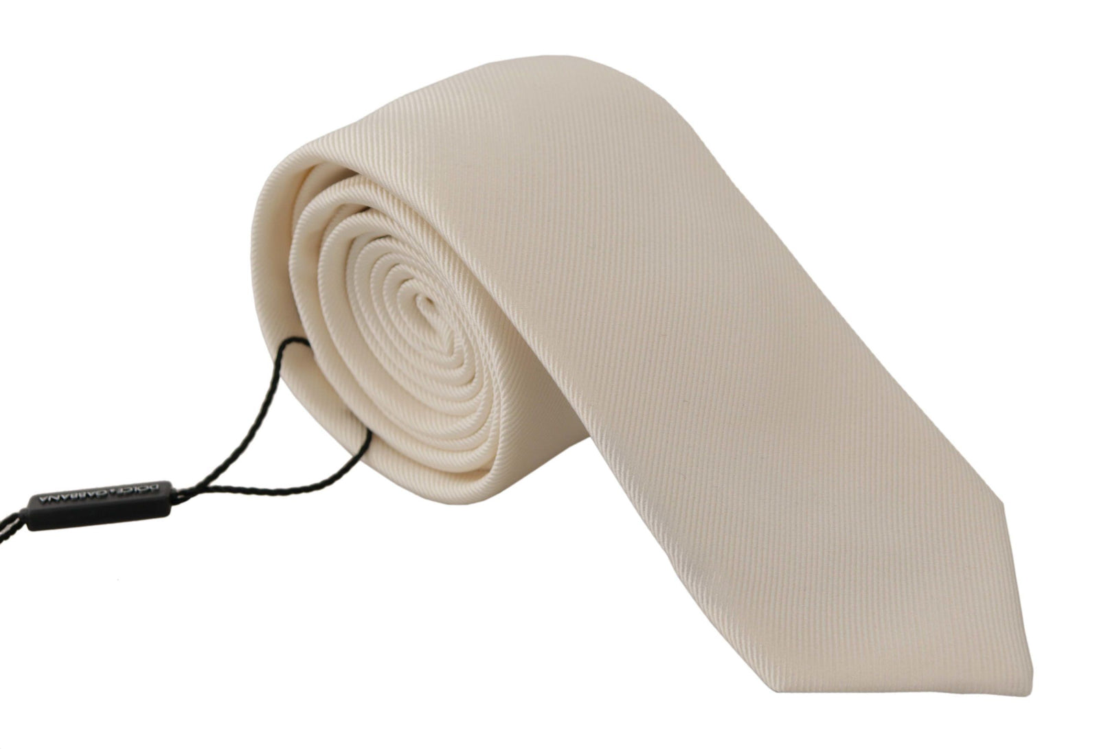 Dolce &amp; Gabbana Elegant White Silk Men's Tie