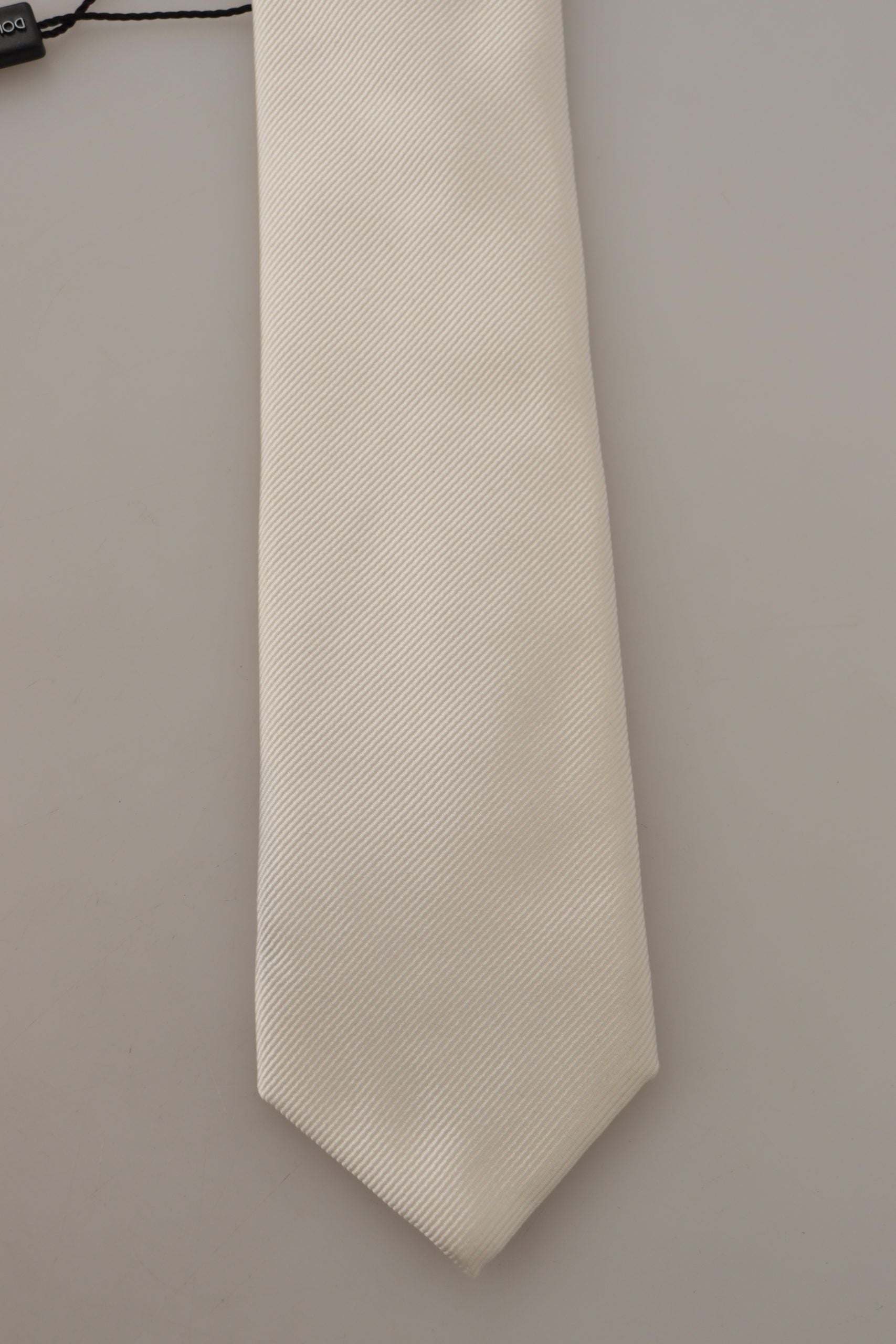 Dolce &amp; Gabbana Elegant White Silk Men's Tie