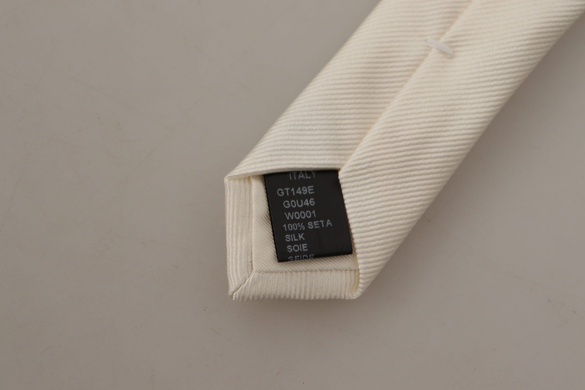 Dolce &amp; Gabbana Elegant White Silk Men's Tie
