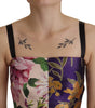 Dolce & Gabbana Dress Midi Patchwork Floral Jaquard Silk