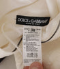Dolce & Gabbana White Jaquard Midi Floral Sheath Brocade Dress
