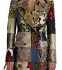 Dolce & Gabbana Elegant Multicolor Patchwork Blazer Jacket