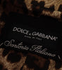 Dolce & Gabbana Red Leopard Wool Trenchcoat Jacket