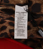 Dolce & Gabbana Red Leopard Wool Trenchcoat Jacket