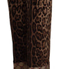 Dolce &amp; Gabbana High Waist Cropped Leopard Jacquard Pants