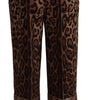 Dolce &amp; Gabbana High Waist Cropped Leopard Jacquard Pants