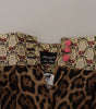 Dolce &amp; Gabbana High Waist Cropped Leopard Jacquard Pants